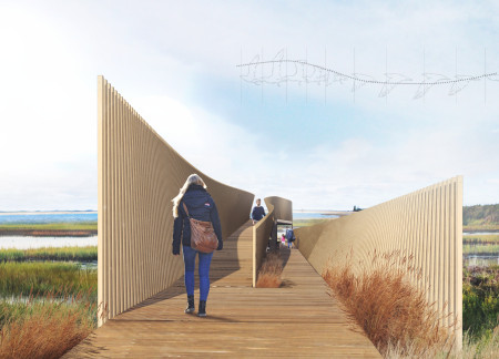Sustainable Canopy Platforms Constructed from Siberian Larch in Wetland Habitat  