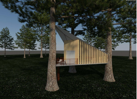 Floating Cabins Crafted From Sustainable Timber With Angled Roofs Embracing Nature’s Elements