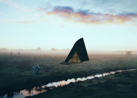 Charred Wooden Shingles and Geometric Form Define A Sustainable Coastal Retreat