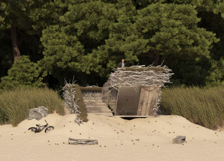 Driftwood Facades and Modular Timber Units Enhancing Trekkers' Experience Amidst Nature  