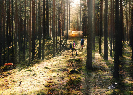 Reflective Glass and Cross-Laminated Timber Retreat Nestled in the Latvian Wilderness