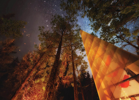Translucent Fabric-Clad Beacons of Local Timber Offering Community Spaces Along the Baltic Coast