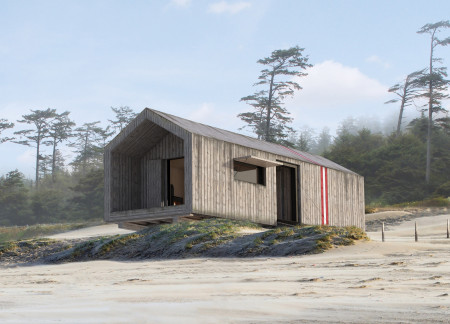 Untreated Wood Cabins Featuring Rainwater Harvesting Along The Baltic Coast  