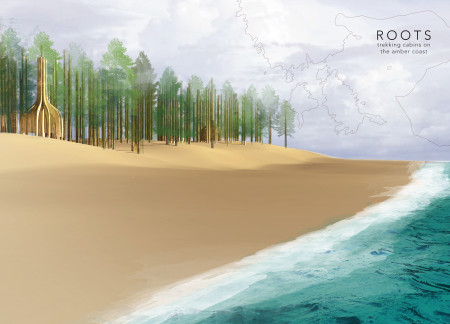 Radial Timber Structures Blending Thatch and Landscape Along Coastal Trails  