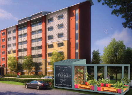Repurposed Shipping Containers with Solar Integration for Community Wellness Spaces