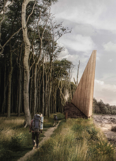 Charred Wooden Shingles and Cross-Laminated Timber Panels Enhance Community Integration  