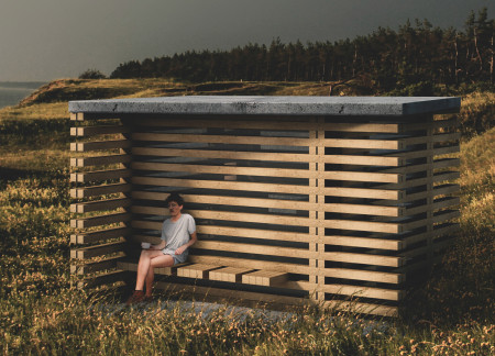 Screwless Assembly With Slatted Facade and Natural Ventilation in a Coastal Retreat  