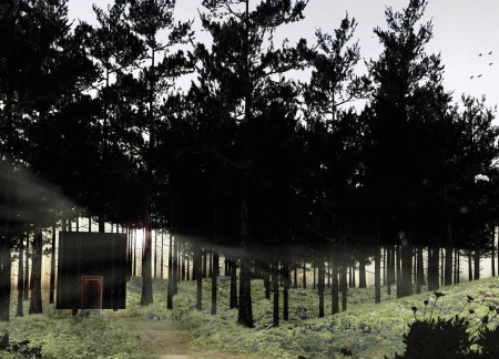 Charred Wooden Shingles Harmonizing With Cross-Laminated Timber in Versatile Community Spaces  