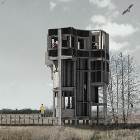 Cantilevered Viewing Platform Crafted From Locally Sourced Timber With Environmental Sensitivity  