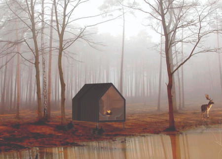 Charred Timber Cladding and Flexible Spaces in a Natural Sanctuary for Hikers