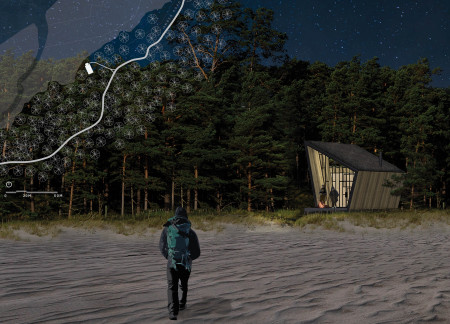 Folding Thatch Roof and Translucent Glass Create a Sustainable Coastal Retreat