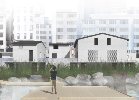Charred Wooden Shingles and Concrete Blocks Create Co-Housing Solutions in Vibrant Urban Landscape