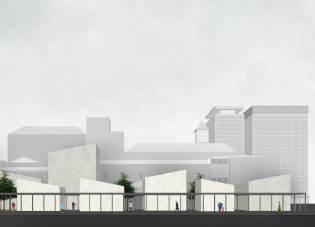 Community Arts Center Emphasizing Translucent Glazing and Integrated Green Spaces