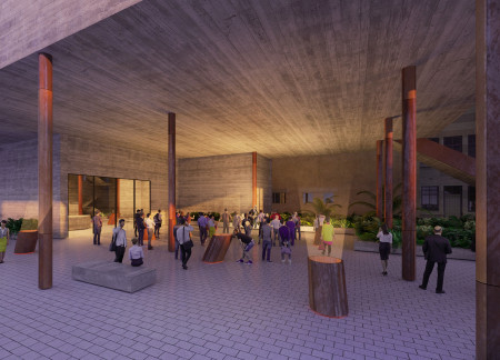Corten Steel Tubes and Natural Light Unite in a Community Hub for Creative Engagement  