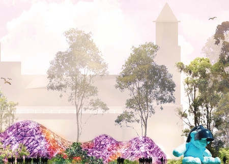 High-Tech Polymer Skin Envelopes Versatile Modular Framework in Urban Community Space