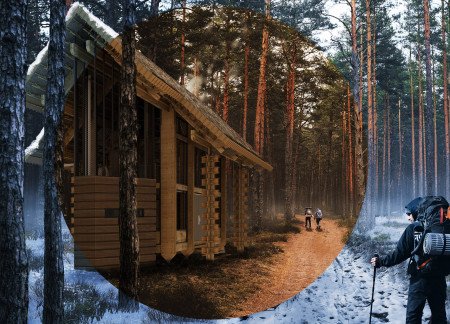 Charred Wooden Shingles and Cross-Laminated Timber Create a Forest Retreat Embracing Local Heritage