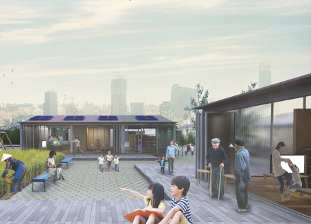 Charred Wooden Shingles and Cross-Laminated Timber Panels Shape A Community-Centric Mixed-Use Habitat