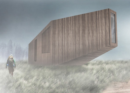 Charred Wooden Shingles and Expansive Glass Embrace Nature in Sustainable Cabin Retreats