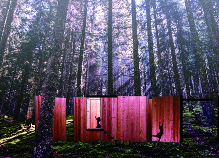 Charred Wood Shingles and Cross-Laminated Timber Create a Sustainable Urban Haven  