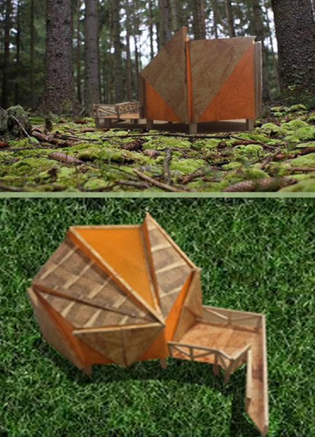 Trekking Cabins Featuring Sustainable Wood and Transparent Sheeting in the Latvian Wilderness