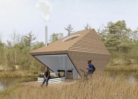Charred Wood And Geometric Forms Create A Reflective Retreat In The Latvian Wilderness