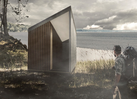Sustainable Shelter Crafted From Recycled Paper Tubes With Solar Energy Solutions