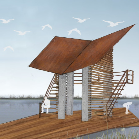 Charred Wooden Shingles and Cross-Laminated Timber Panels Define An Environmentally Conscious Community Hub  