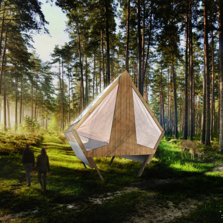 Charred Wooden Shingles and Cross-Laminated Timber Form a Versatile Community Hub