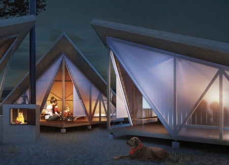 Charred Wooden Shingles and Cross-Laminated Timber Create Elemental Retreats in a Remote Locale