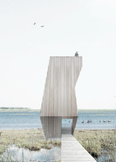 Biomorphic Structure Crafted From Cross-Laminated Timber Panels Nestled in a Natural Landscape  