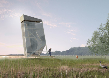 Observation Tower Made with Cross-Laminated Timber and Recycled Thatch for Eco-Tourism Engagement  