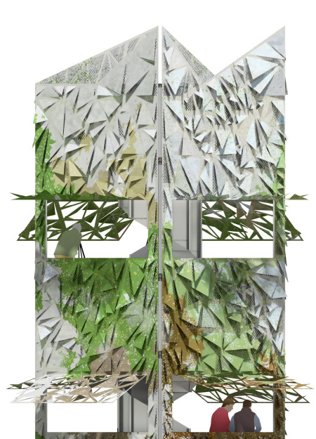 Powder-Coated Aluminum Tower Integrating Camouflage Design for Avian Observation