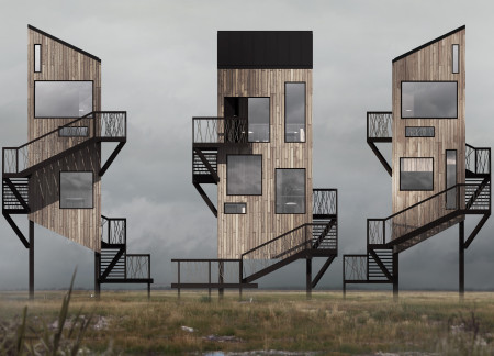 Interwoven Timber Framework Elevating Birdwatching Experience in Natural Wetlands