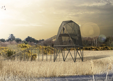 Reed-Clad Observation Structure Elevating Avian Experiences in Latvian Wetlands  