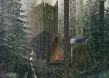 Charred Wooden Shingles and Large Glazing Elevate Community Retreat in Natural Surroundings