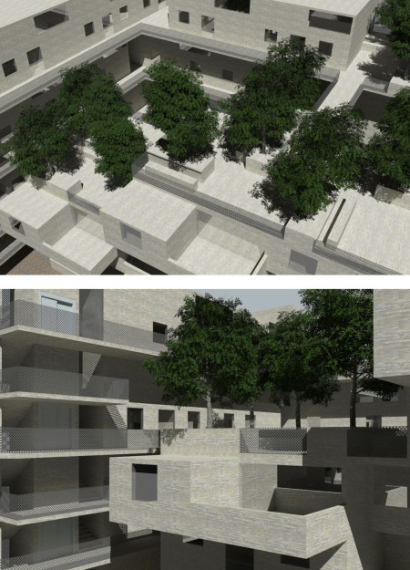 Charred Wooden Shingles and Cross-Laminated Timber Form Sustainable Urban Living Spaces  