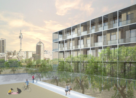 Charred Wooden Shingles and Modular Timber Living for Contemporary Urban Communities