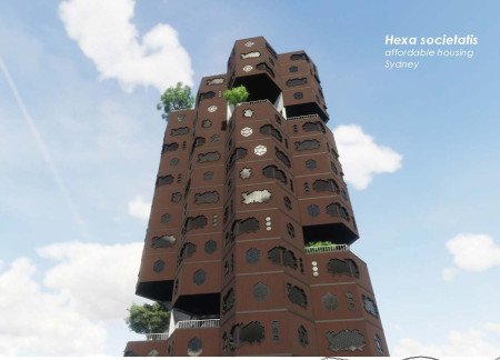 Hexagonal Modules Crafted From Recycled Wood Integrating Greenery in Urban Living Spaces