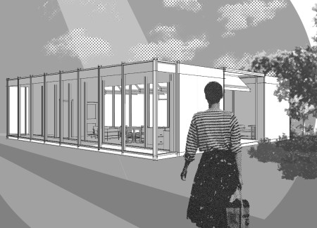 Residential Development Emphasizing Natural Limestone and Extensive Glazing for Enhanced Community Living