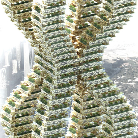 Cable Robotics and Prefabricated Modular Units Shape a Sustainable Vertical Community