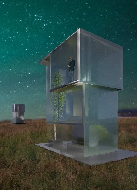 Biogas-Powered Retreat with Glass Façade and Native Flora Integration