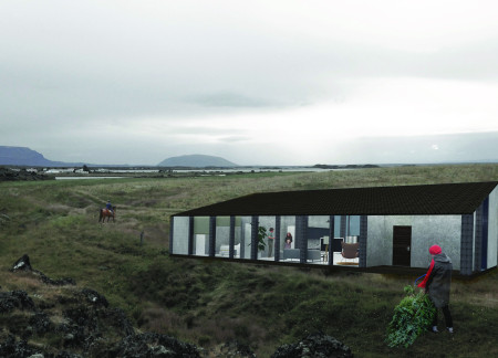 Geothermal Retreat Crafted With Corrugated Metal and Natural Wood Elements