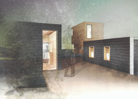 Charred Wooden Shingles and Cross-Laminated Timber Create a Serene Community Retreat  