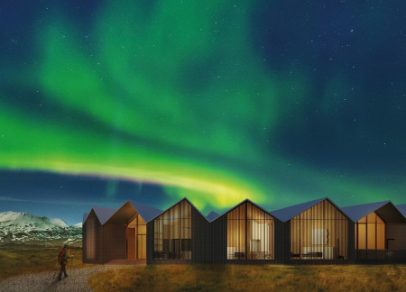 Charred Wooden Shingles and Panoramic Glass Create a Sustainable Retreat in Iceland's Serene Landscape