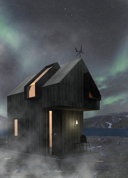 Charred Wooden Shingles and Translucent Glass Define an Urban Mixed-Use Community Space  