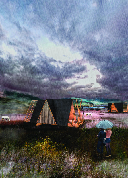 Reflective Geometries in Sustainable Timber Retreats Nestled in Icelandic Landscapes