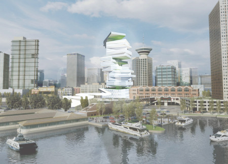Layered Facade Enhanced By Low-E Glass and Green Roofs in Multifunctional Urban High-Rise  