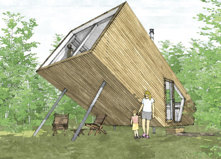 Charred Wooden Shingles and Timber Cabins Offering Elevated Stargazing Experiences  