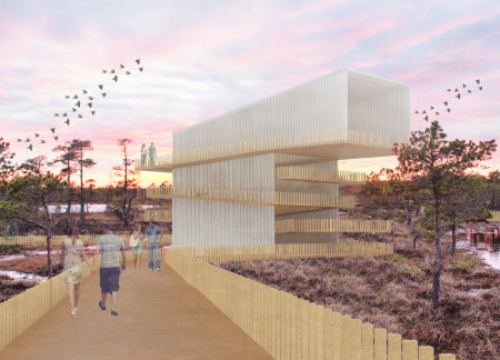 Charred Wood and Cross-Laminated Timber Create A Seamless Observation Experience in Nature
