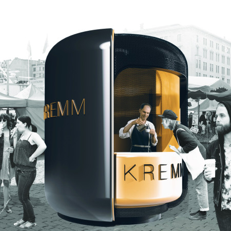 Brass Accents and Steel Form Create a Mobile Coffee Experience